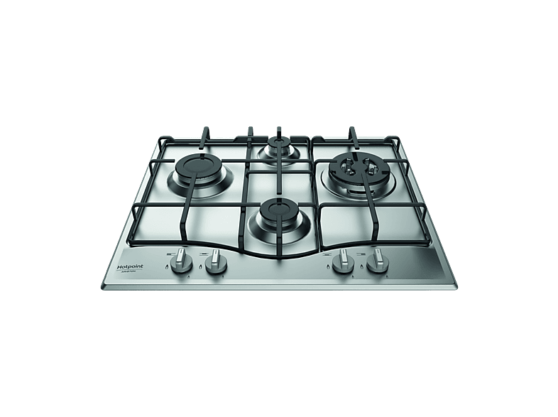 HOTPOINT PCN 642 T/IX/HAR PIANO COTTURA GAS, 4 zone di cottura, dimensioni: L 60 cm, P 51 piano in Acciaio inossidabile, Inox