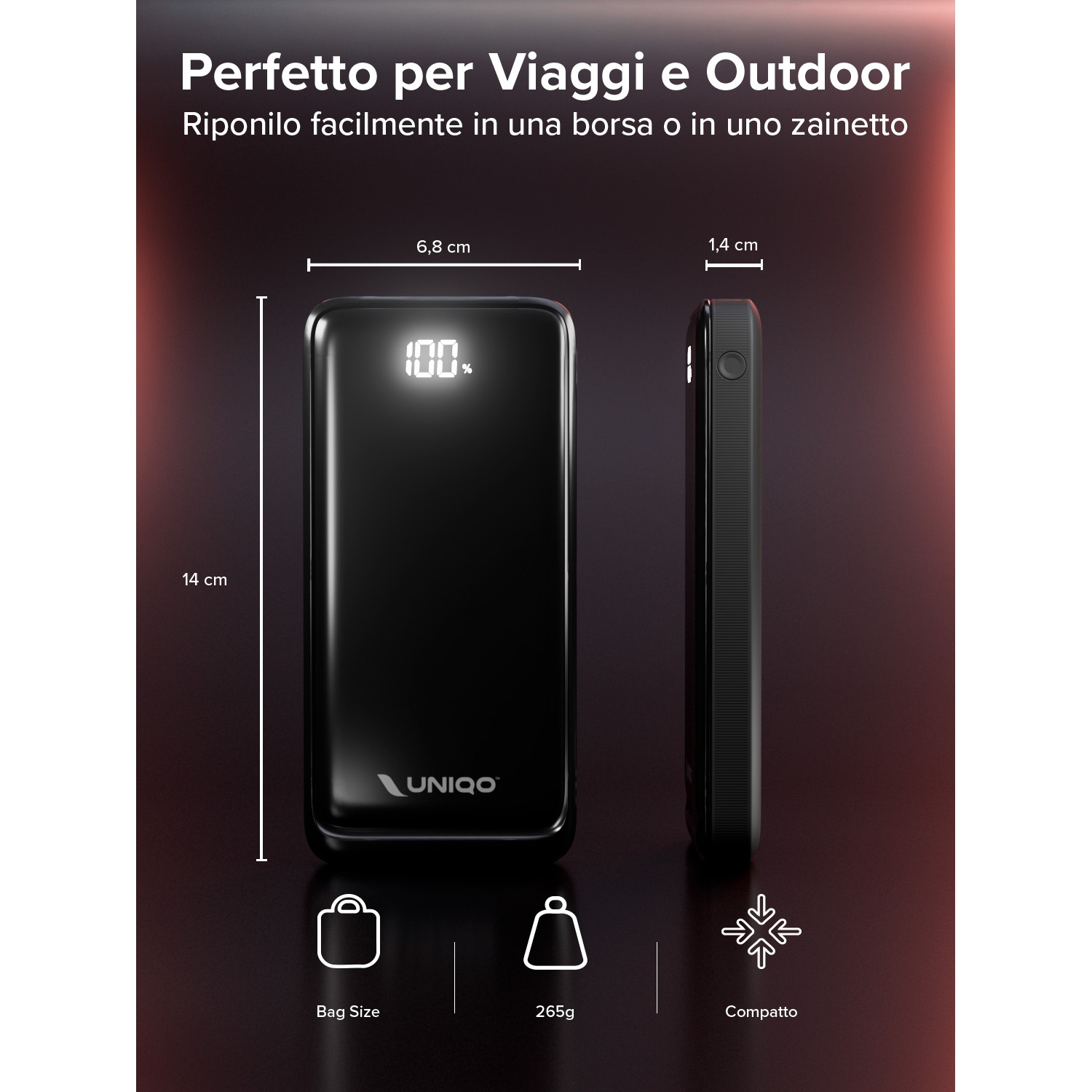 Power Bank 70000 MAh Con Ricarica Rapida PD 30W E QC 3.0 - 5 Uscite, Display LED, Per Viaggi E Campeggio - 2