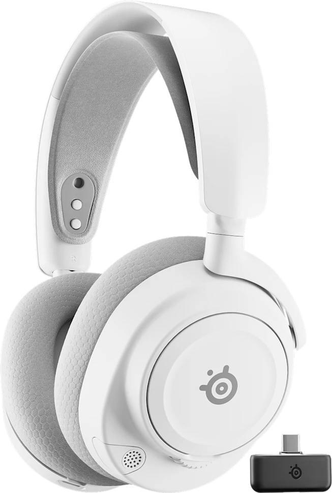 STEELSERIES Arctis Nova 7 Gen2 vezeték nélküli fejhallgató mikrofonnal, 2,4GHz + Bluetooth, fehér (61731)