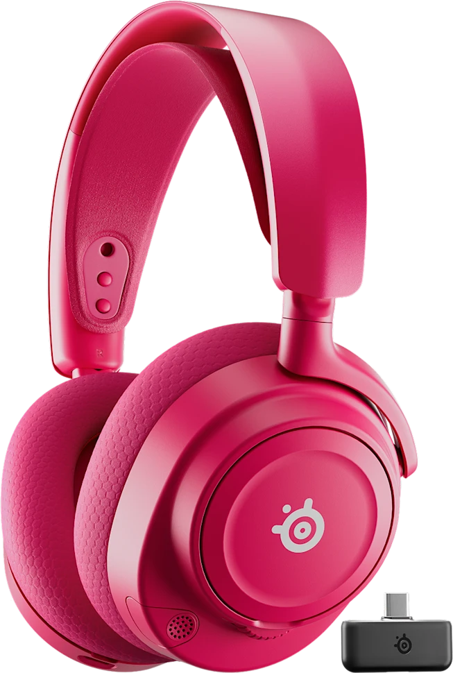 STEELSERIES Arctis Nova 7 Gen2 vezeték nélküli fejhallgató mikrofonnal, 2,4GHz + Bluetooth, magenta (61732)