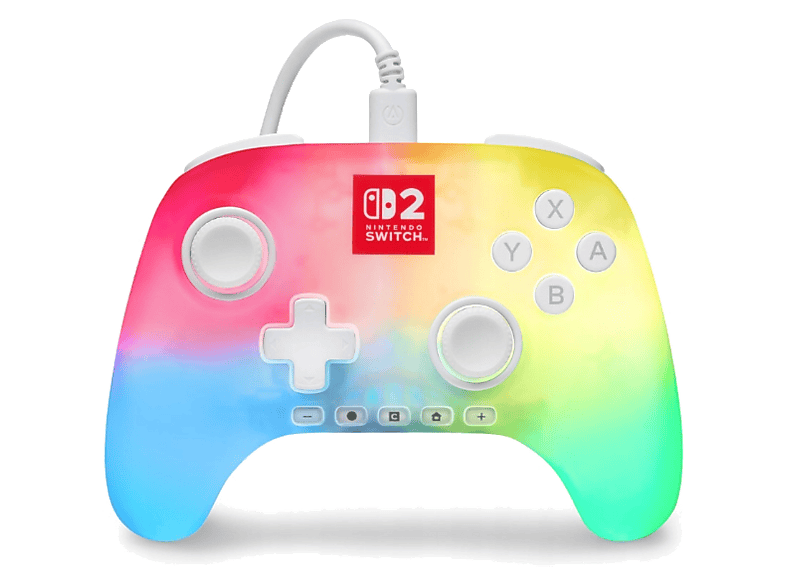 PowerA Advantage Wired Controller Lumectra White do Nintendo Switch 2 Przewodowy