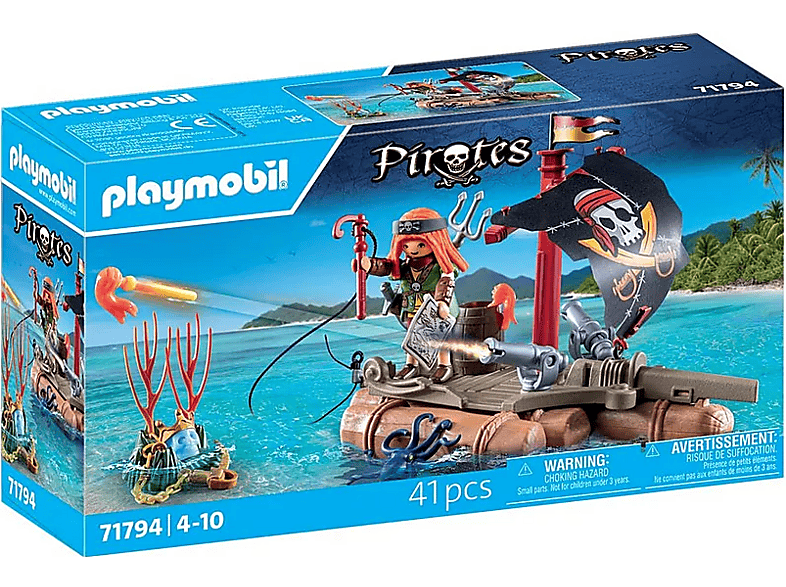 Playmobil 71794 Pirates :Schatzbergung auf Piratenfloss (Ab 4 Jahren); Spielfigur