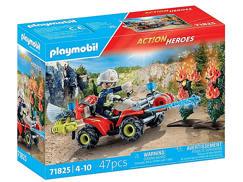 Playmobil 71825 Action Heroes: Feuerwehr Quad löscht Heckenbrand (Ab 4 Jahren); Spielfigur