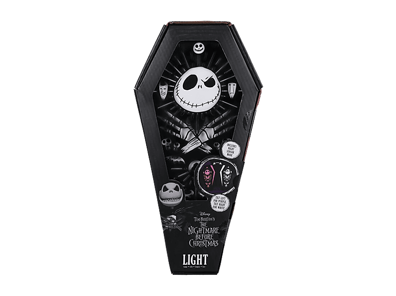 Lámpara - Funko Pesadilla Antes de Navidad Ataúd 3D, 4 niveles brillo, Sensor luz nocturna, Producto oficial Disney