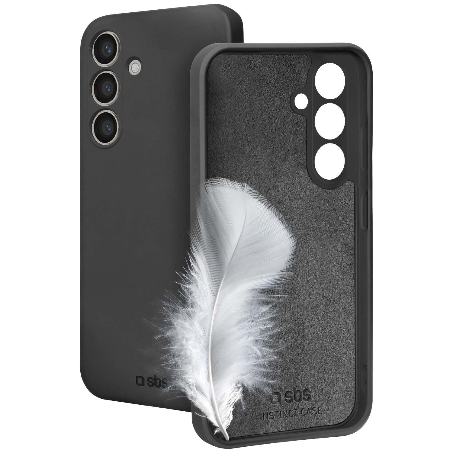 SBS Cover Instinct Telefoonhoesje voor Samsung Galaxy S24 Zwart