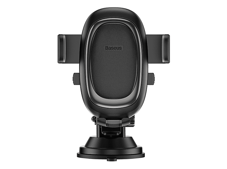 Soporte de móvil para coche - Baseus Clamp-Type Set, Doble modalidad: Ventosa y Gancho rejilla, Sujeción automática, Universal, Negro Cluster
