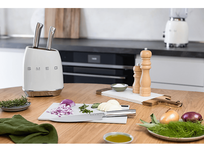 Smeg KBSF02WH 50's Style Messerblock, Weiß, 7-tlg. — Foto 4 von 4