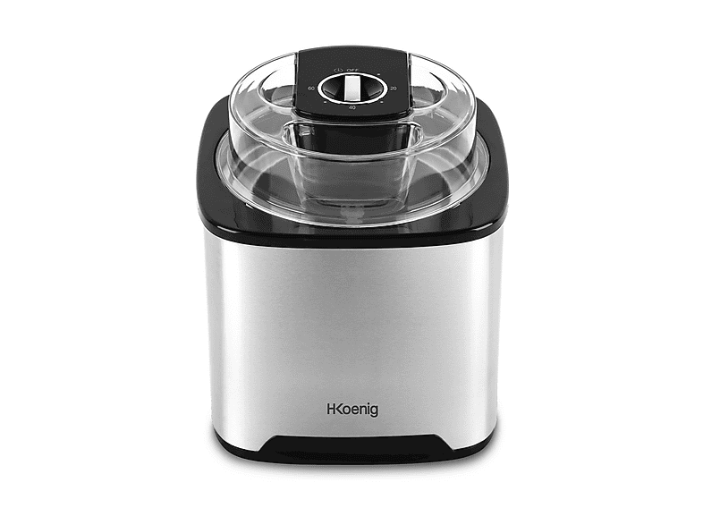 GELATIERE H.KOENIG srb80, Potenza massima 12 W, Recipiente da 2 l, 1 velocità, Coperchio trasparente, argento