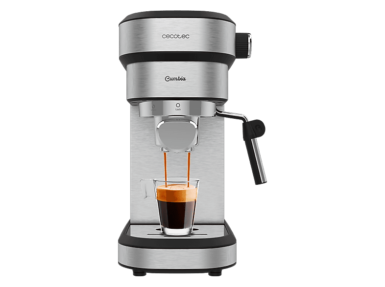 Cafetera express - Cecotec Cafelizzia 790 Steel Duo, Para café molido y cápsulas, 20 Bares, Thermoblock, Vaporizador, Gris