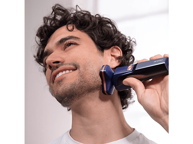 Cortapelos - Cecotec PrecisionCare Aluminium, Afeitadora rotativa para pelo largo y corto, 2 velocidades, 8500 RPM, 2h de autonomía, Azul – imagen 3