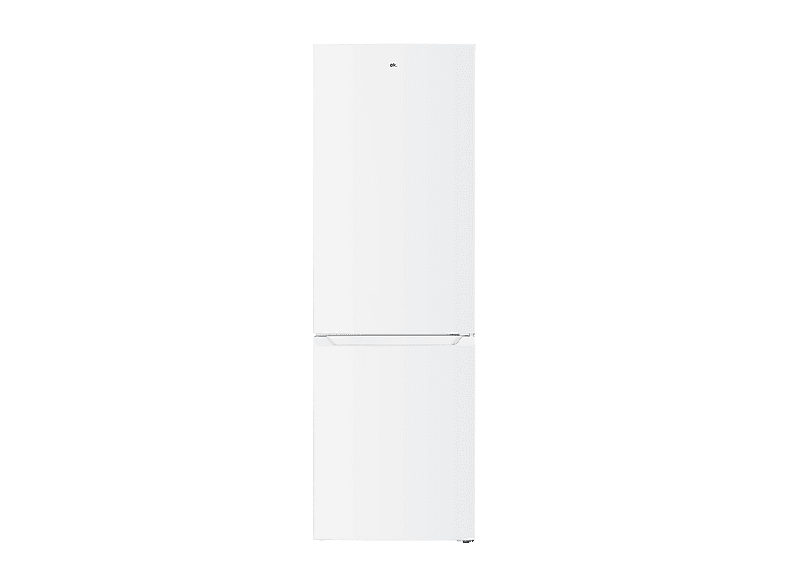 FRIGORIFERO COMBINATO OK OFK 611-1 E NF W, Capacità netta totale 293 l, Rumorosità: 40 dB(A), 4 ripiani, Dimensioni: L 59,7 cm A 185 P 58 cm, Bianco, Classe