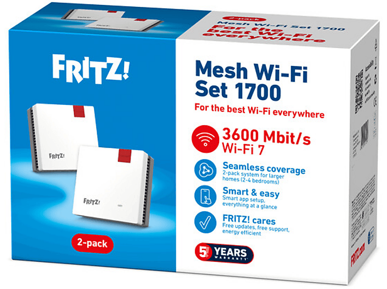 FRITZ! Set 1700 2-pack Edition International Mesh Wi-Fi Repeater 3600 Mbit/s