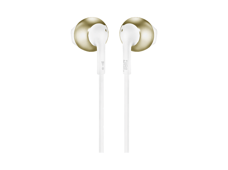 Auriculares - JBL Tune 205, Intraurales, Micrófono, Ergonómicos, Champagne Gold