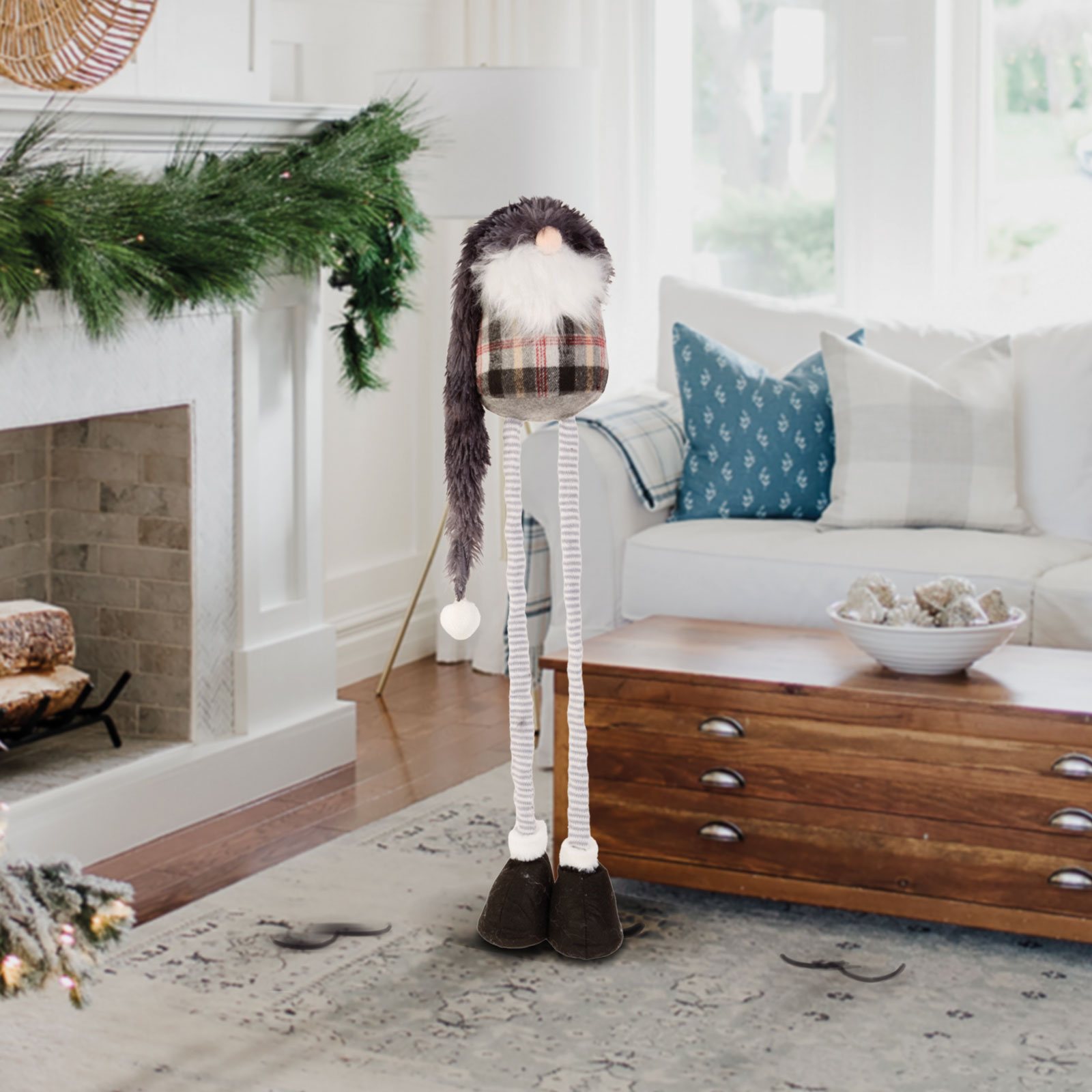 FAMILY CHRISTMAS Karácsonyi skandináv manó, teleszkópos lábbal, 44-90 cm (58329)