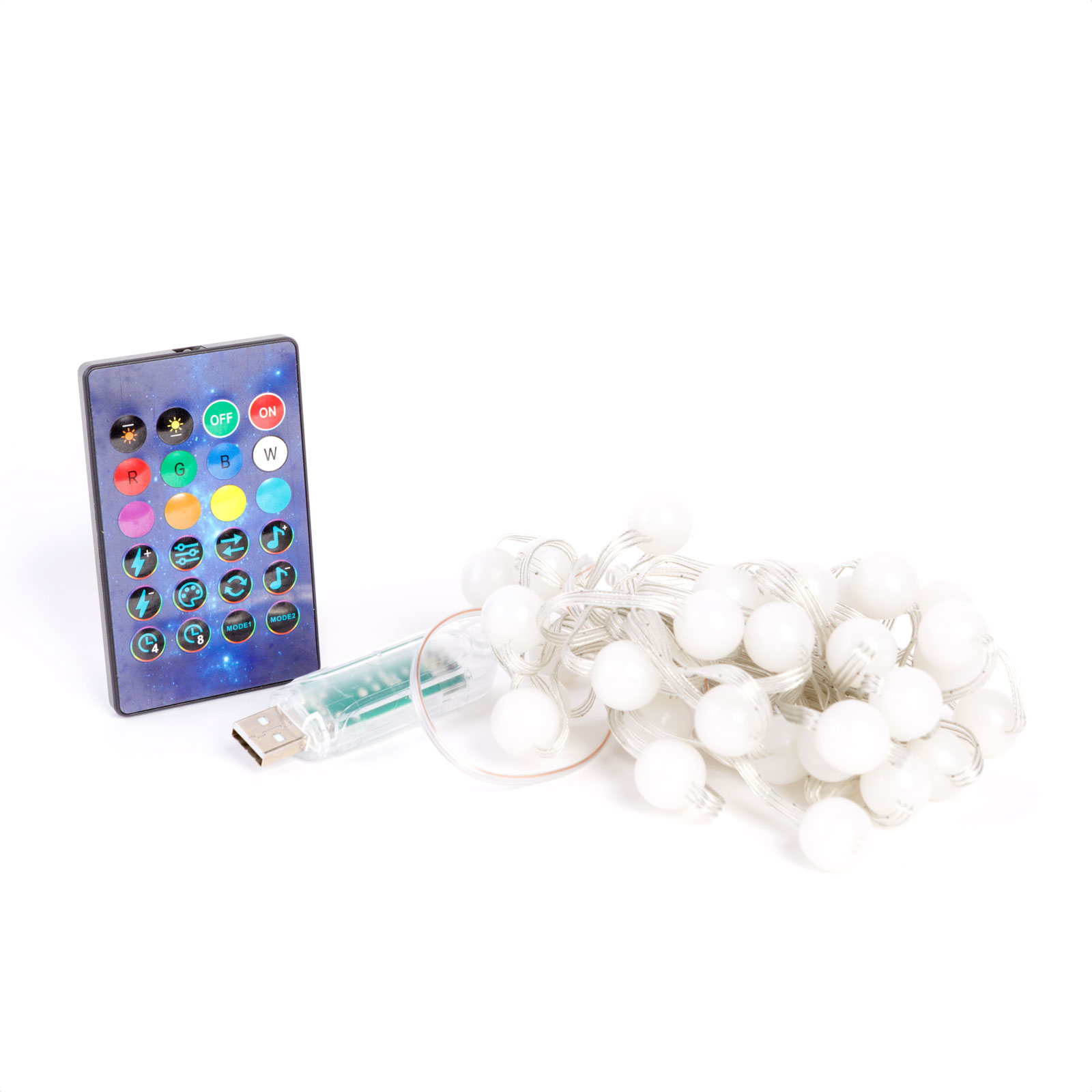 PHENOM Smart fényfüzér, USB, 33 db RGBIC LED, 5 m, bluetooth, IP65 (58382D)