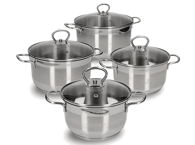 Zestaw garnków ZWIEGER Rocca 8 el. Srebrny