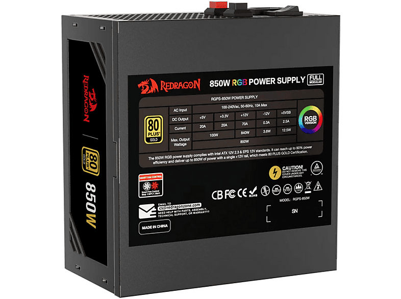 Zasilacz Redragon GC-PS007-1-V2 850W ATX 3.1 – zdjęcie 2