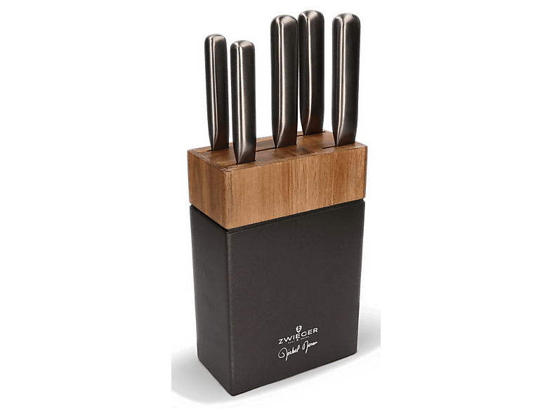 Blok z zestawem 5 noży ZWIEGER Darque Czarny