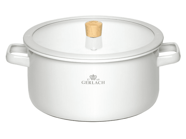 Zestaw garnków GERLACH Natur Enamel Biały (6 elementów) – zdjęcie 3