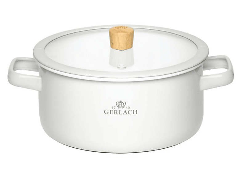 Zestaw garnków GERLACH Natur Enamel Biały (6 elementów) – zdjęcie 2
