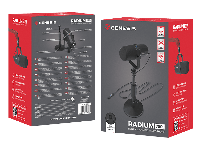 Genesis Radium 750D Przewodowy Dynamiczny Czarny – zdjęcie 2
