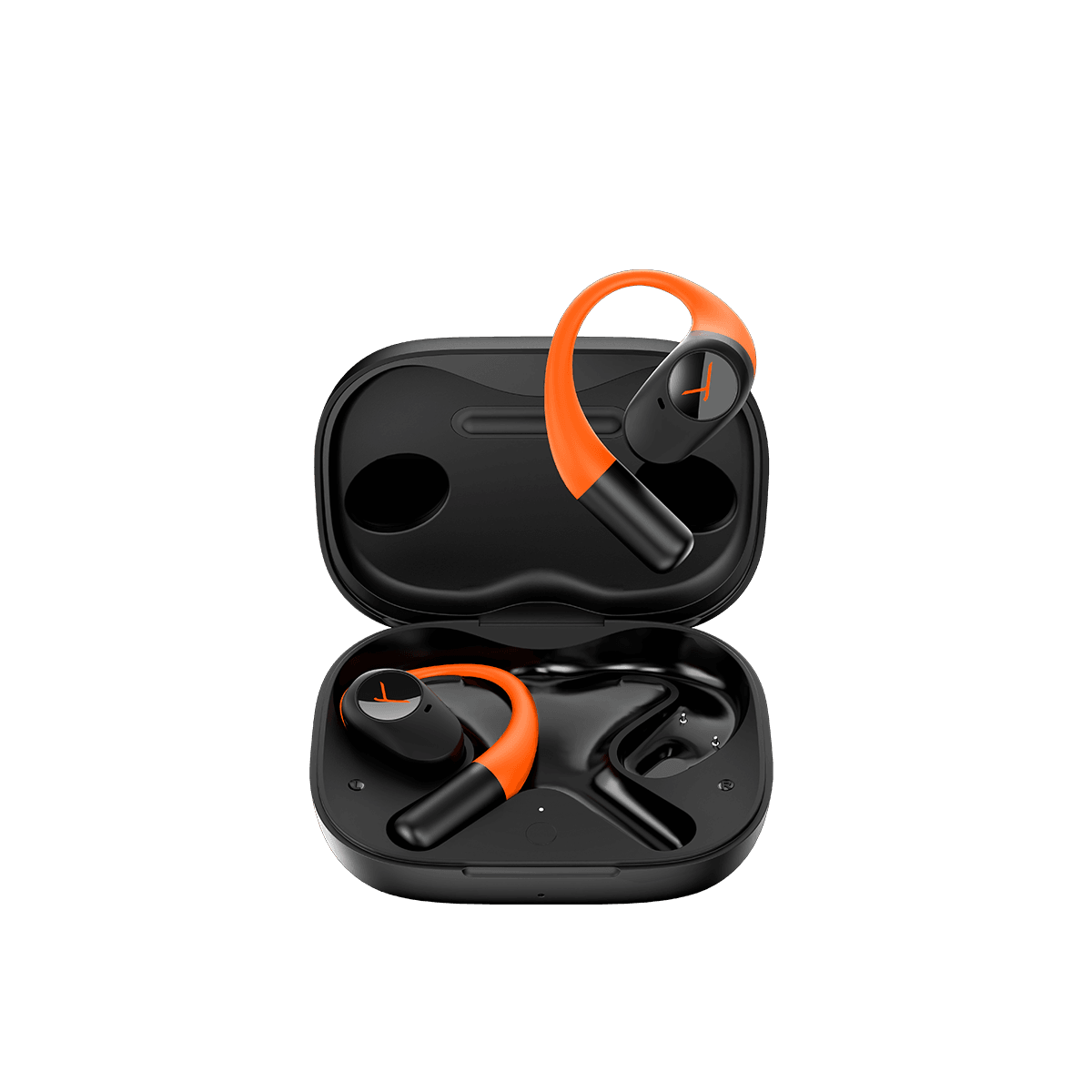 BEYERDYNAMIC Amiron 200 TWS vezeték nélküli nyitott sport fülhallgató mikrofonnal, fekete-narancssárga (232105)