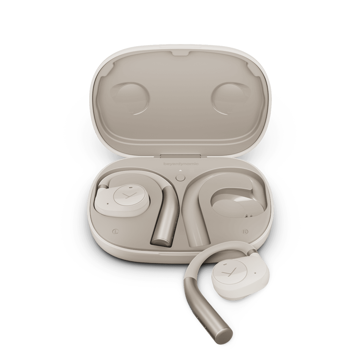 BEYERDYNAMIC Verio 200 TWS vezeték nélküli nyitott fülhallgató mikrofonnal, krémszínű (226459)