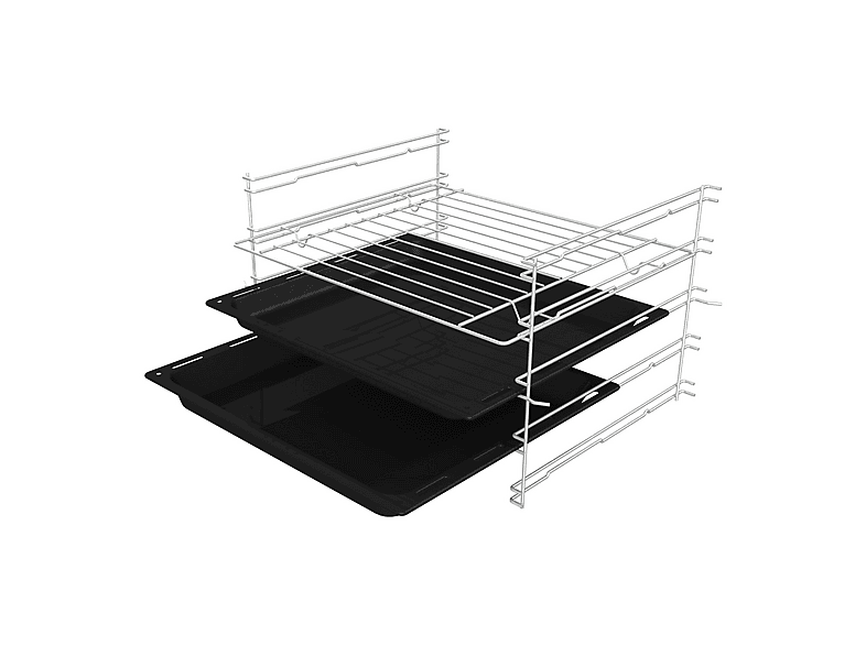 GORENJE Steel Heißluft Set (Einbauherd BCA6737AO5X und Kochfeld ECDA643SC) , Einbauherdset (Glaskeramik, A, 73 l)