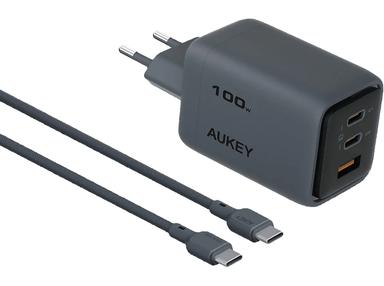 AUKEY PA-C5 Comet Mix Ladegerät Universal 100 W, Anthrazit