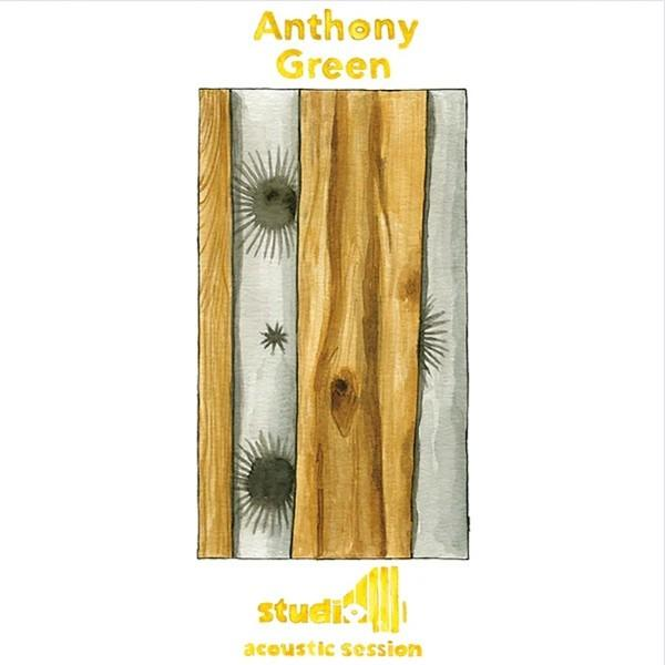 Albumcover: Holzpaneel mit Sternen und Text "Anthony Green" und "studio acoustic session".