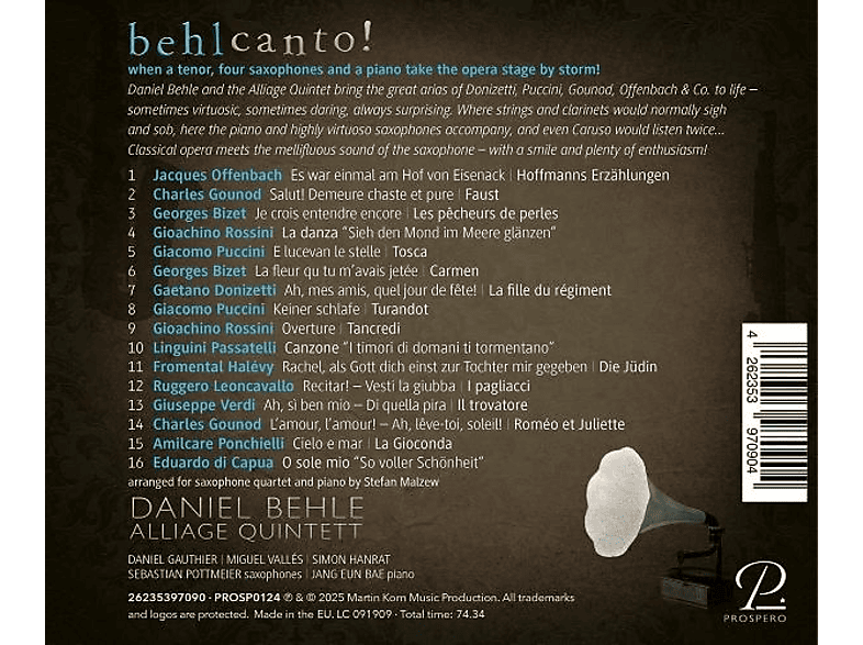 Thumbnail - Daniel/alliage Quintett Behle - Be(h)lcanto (CD)