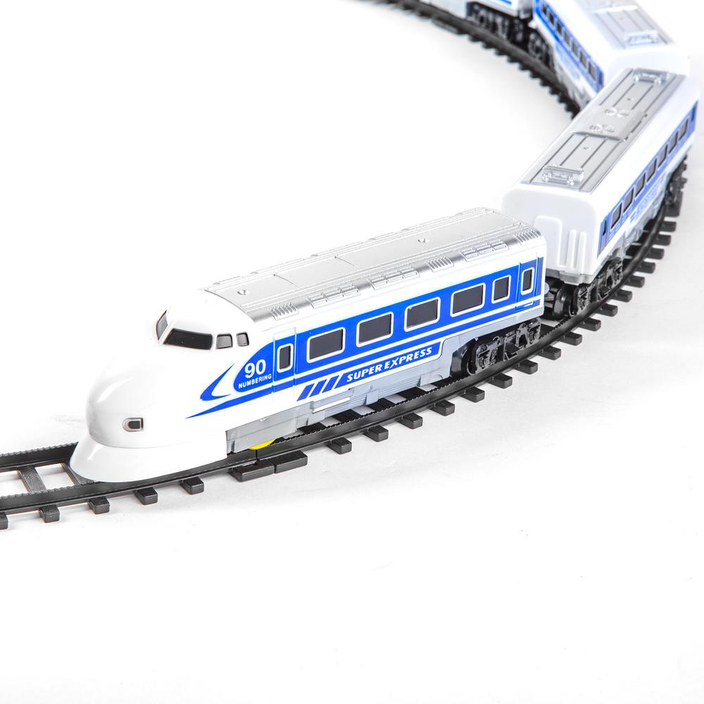 FAMILY CHRISTMAS Express kisvasút, vasútállomással, elemes, 5 féle pálya (DA00353)