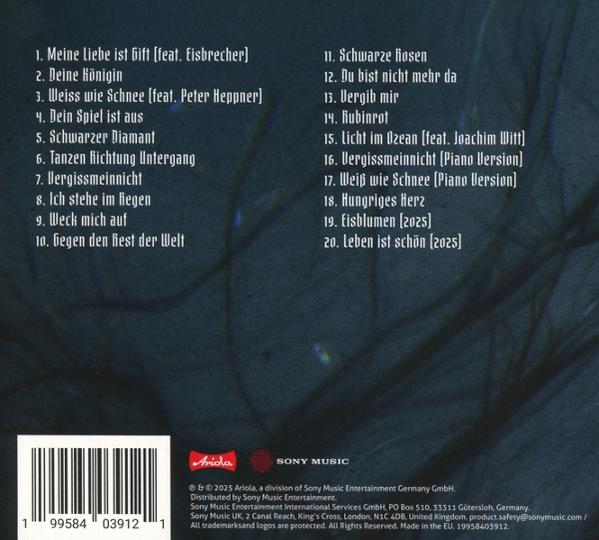 CD-Cover. Listet Songtitel auf Deutsch, Barcode unten und Logos von Ariola und Sony Music.