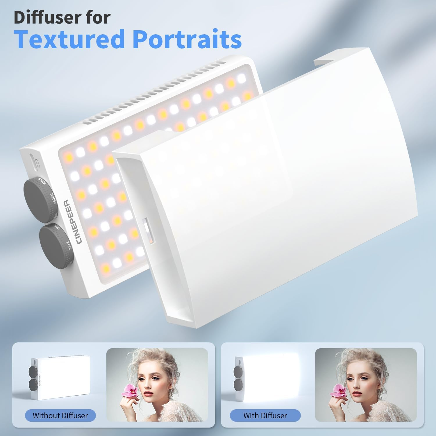 ZHIYUN Cinepeer CM25 25 W LED Işık Bicolor 2700K-6500K Fiyat