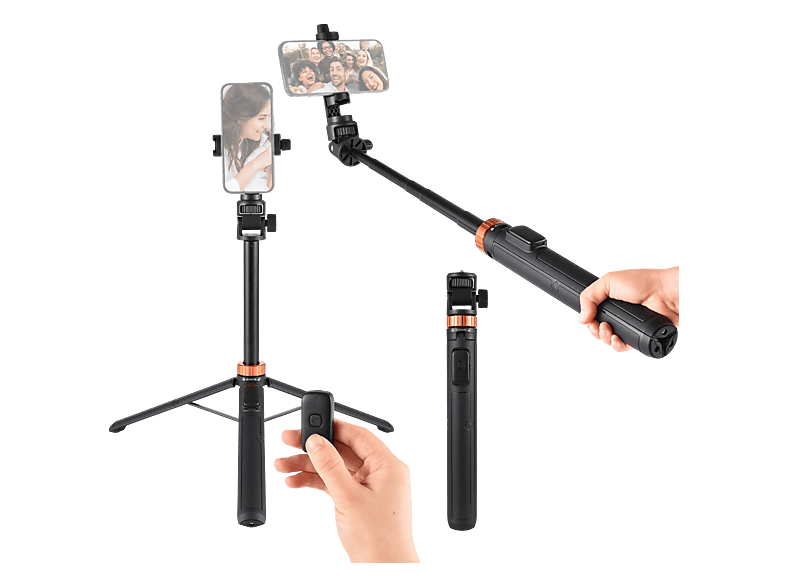 Kingjoy M080 Bluetooth Çok Fonksiyonlu Selfie Çubuğu ve Tripod Siyah