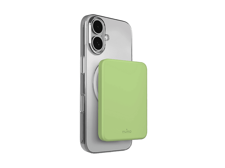 Powerbank Magsafe Puro Wireless Mag Pd 15W 4200Mah , Salted Lime
