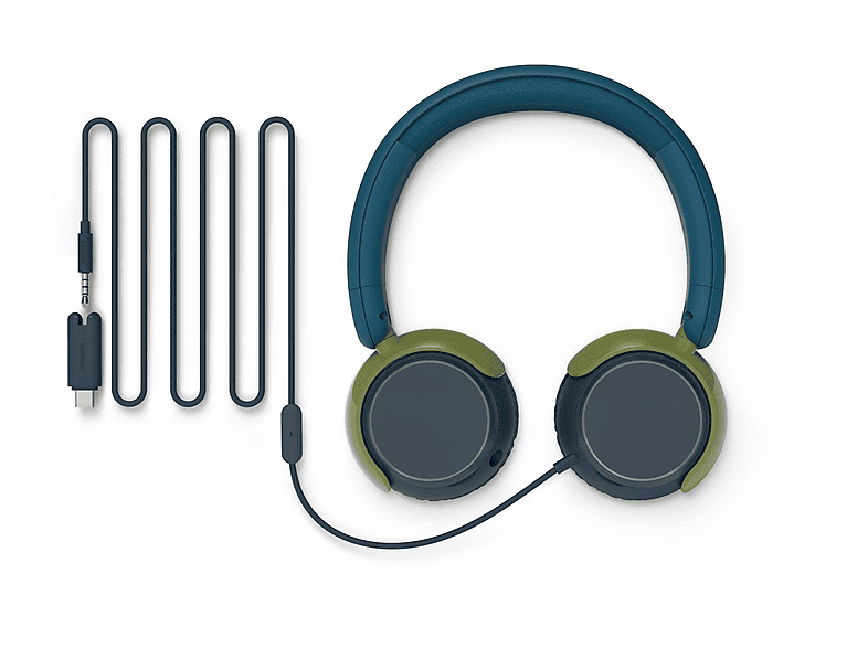 PHILIPS TAK2000CT/00, Over-ear Kopfhörer Kristallisches Blaugrün