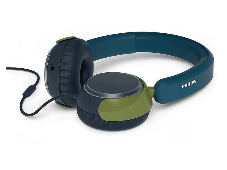 PHILIPS TAK2000CT/00, Over-ear Kopfhörer Kristallisches Blaugrün