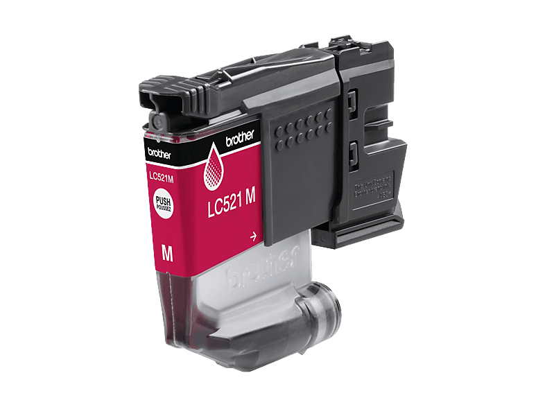 Cartucho de tinta - Brother LC521M, 500 páginas Impresión, Magenta