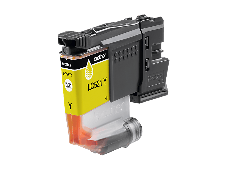 Cartucho de tinta - Brother LC521Y, 500 páginas Impresión, Amarillo