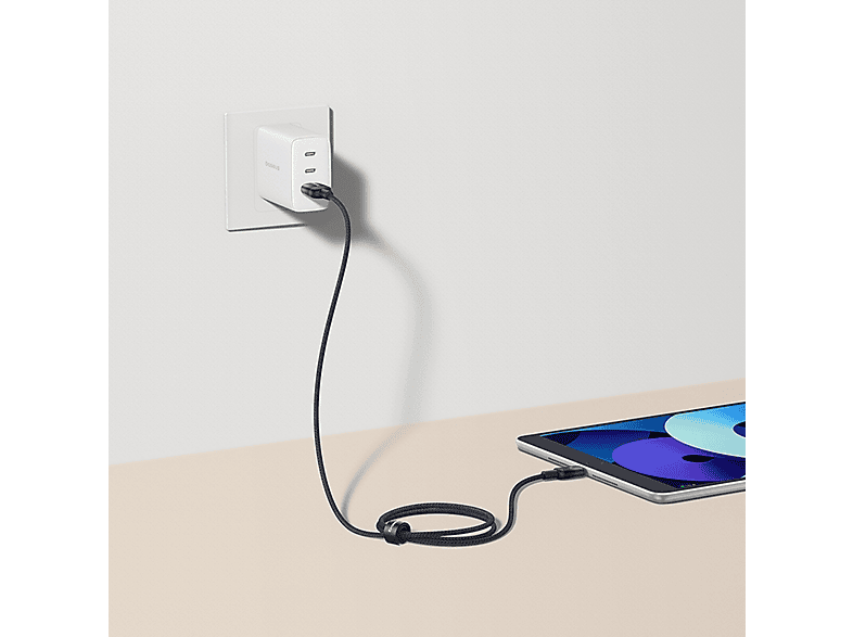 Cable USB - Baseus Dura, Lightning USB, 100 cm, 2.4A, Carga rápida, Negro – imagen 2