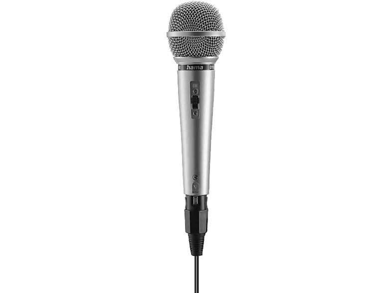 Micrófono - Hama Jam Star, 100 Hz 10 kHz, Dinámico, Cardioide, Cable 3m, Plata
