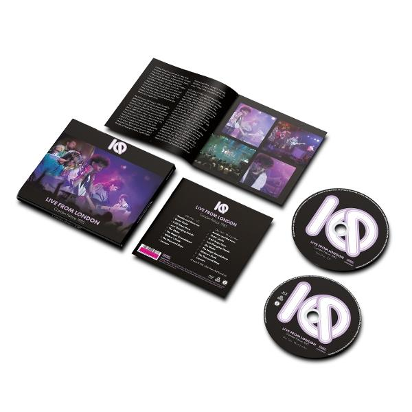 CD-Set mit dem Titel "Live From London". Enthält ein Booklet mit Fotos und Text, zwei CDs mit Bandlogo und Trackliste.