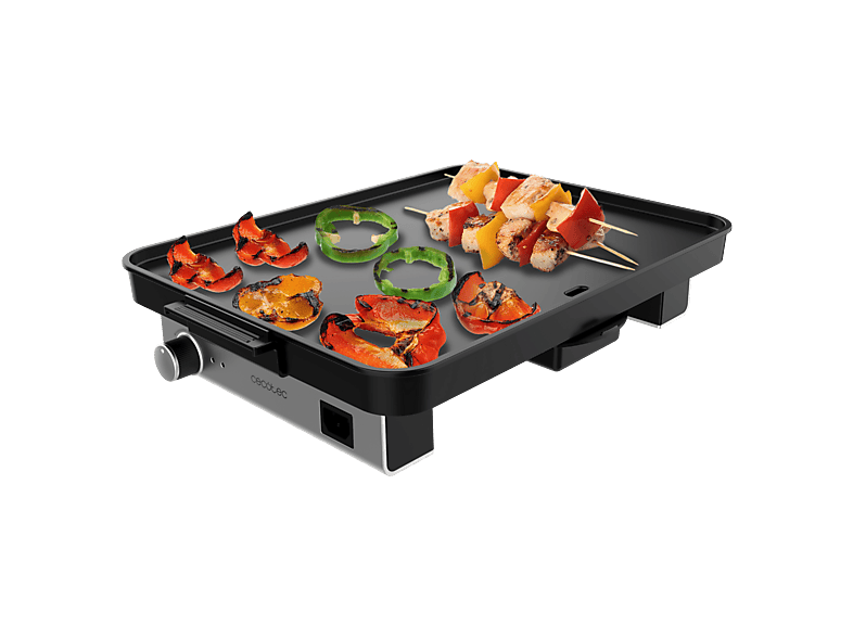 Plancha de asar - Cecotec eléctrica Magnet 1800, Sistema magnético, Totalmente desmontable, Apta para lavavajillas, Fácil limpieza, Negro
