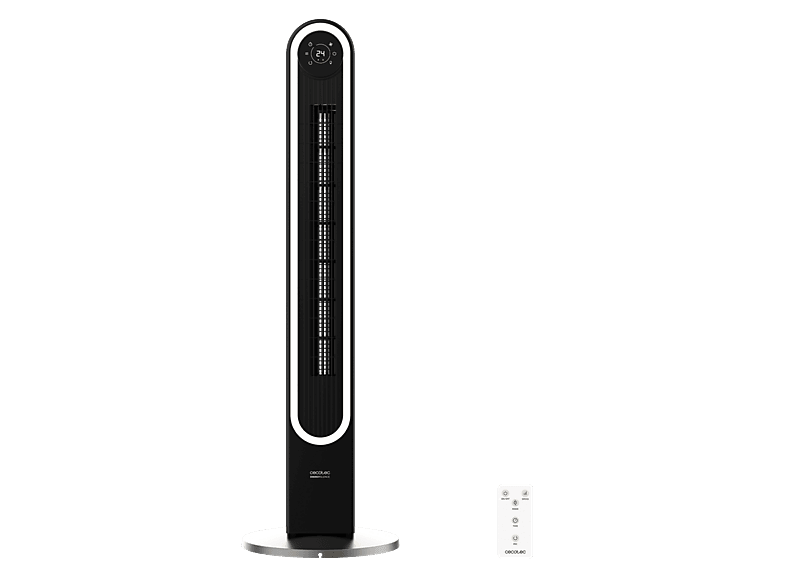 Ventilador de torre - Cecotec EnergySilence 9090 Skyline Smart Light, 60 W, 6, Negro