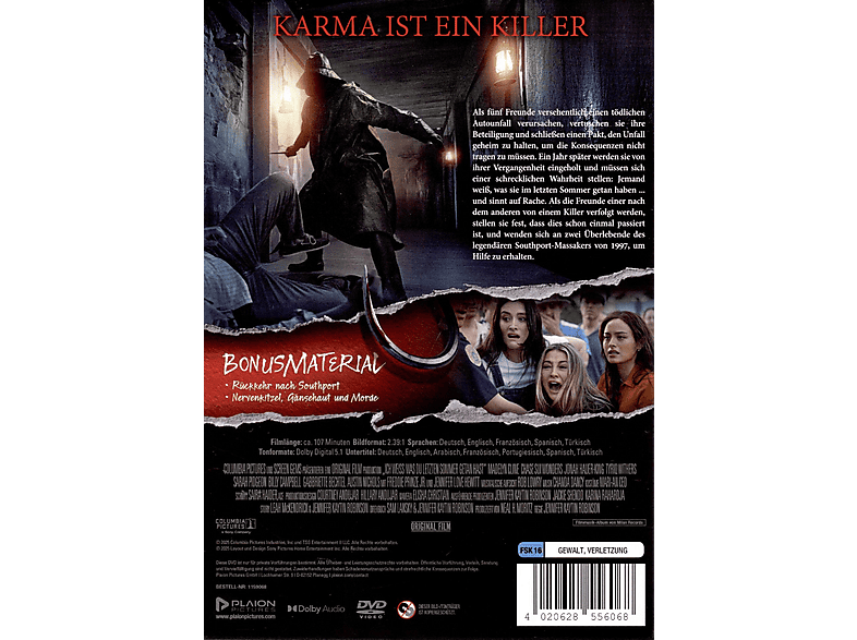 Ich weiss, was du letzten Sommer getan hast DVD