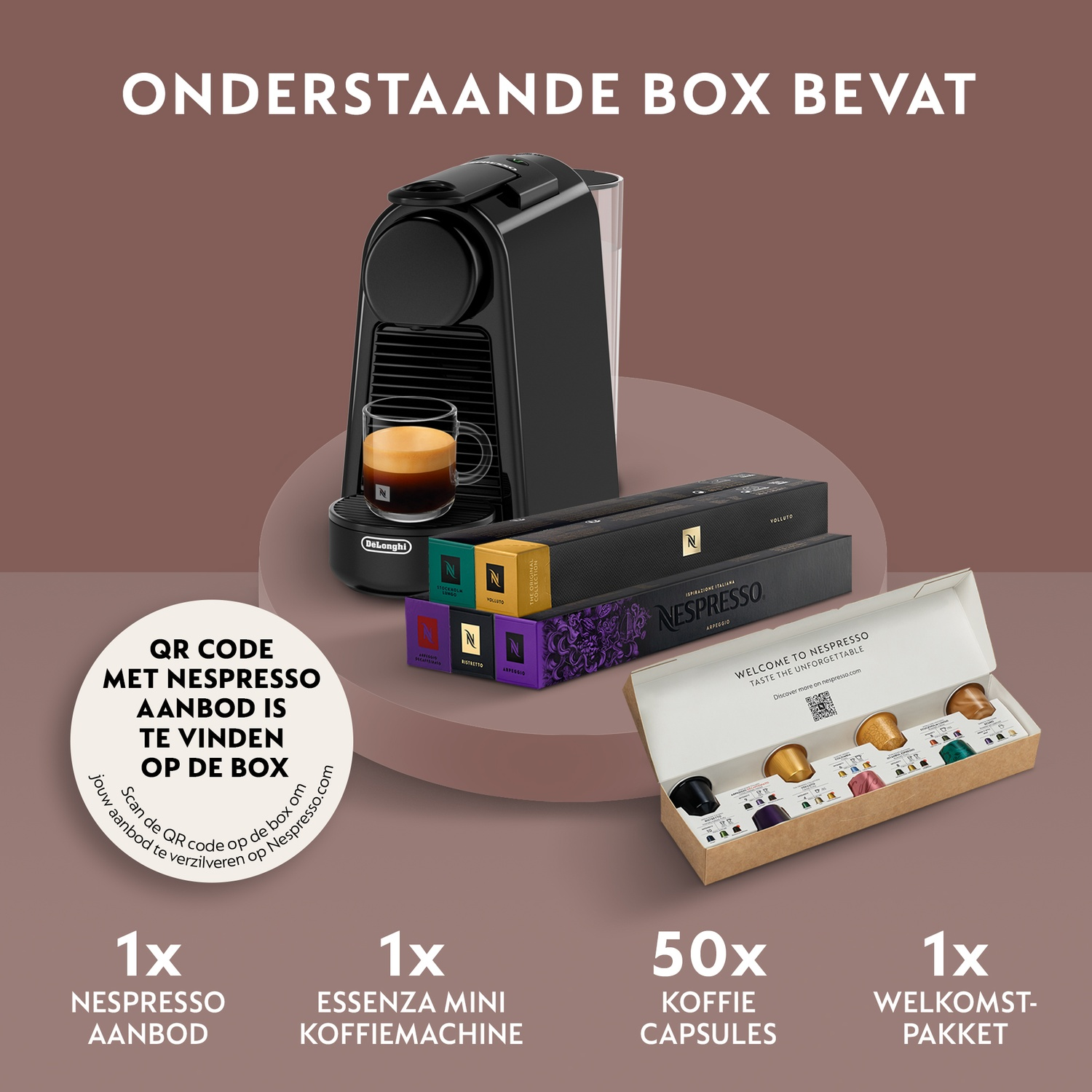 Nespresso De'Longhi Essenza Mini EN 85.B Welcome Coffee Machine with