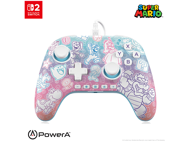 PowerA Advantage Gamepad for Nintendo Switch 2 Mushroom Kingdom