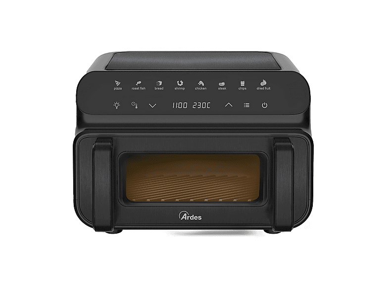 Ardes Friggisana Grill Friggitrici AD Aria, capacità 10 l, Max potenza 2000 W, 8 programmi, da 50 °C a 230 °C, Nero