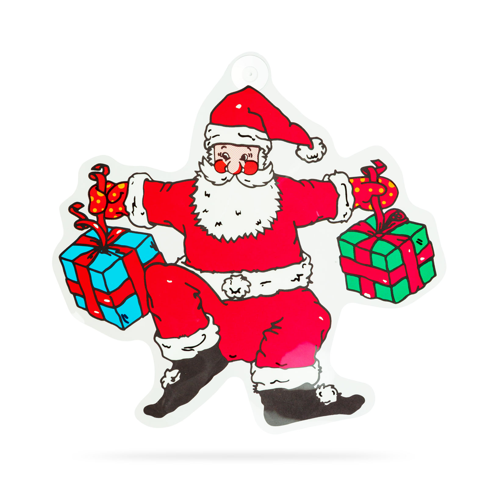 @HOME-XMAS Karácsonyi ablakdekoráció, Mikulás, tapadókorongos, 30 x 29 cm (59736A)